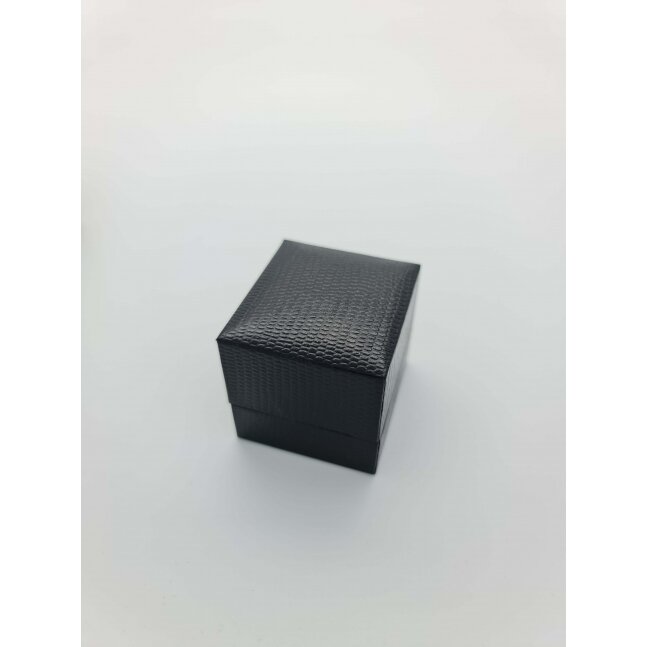 קופסה שחורה לטבעת או עגיל קרוקו